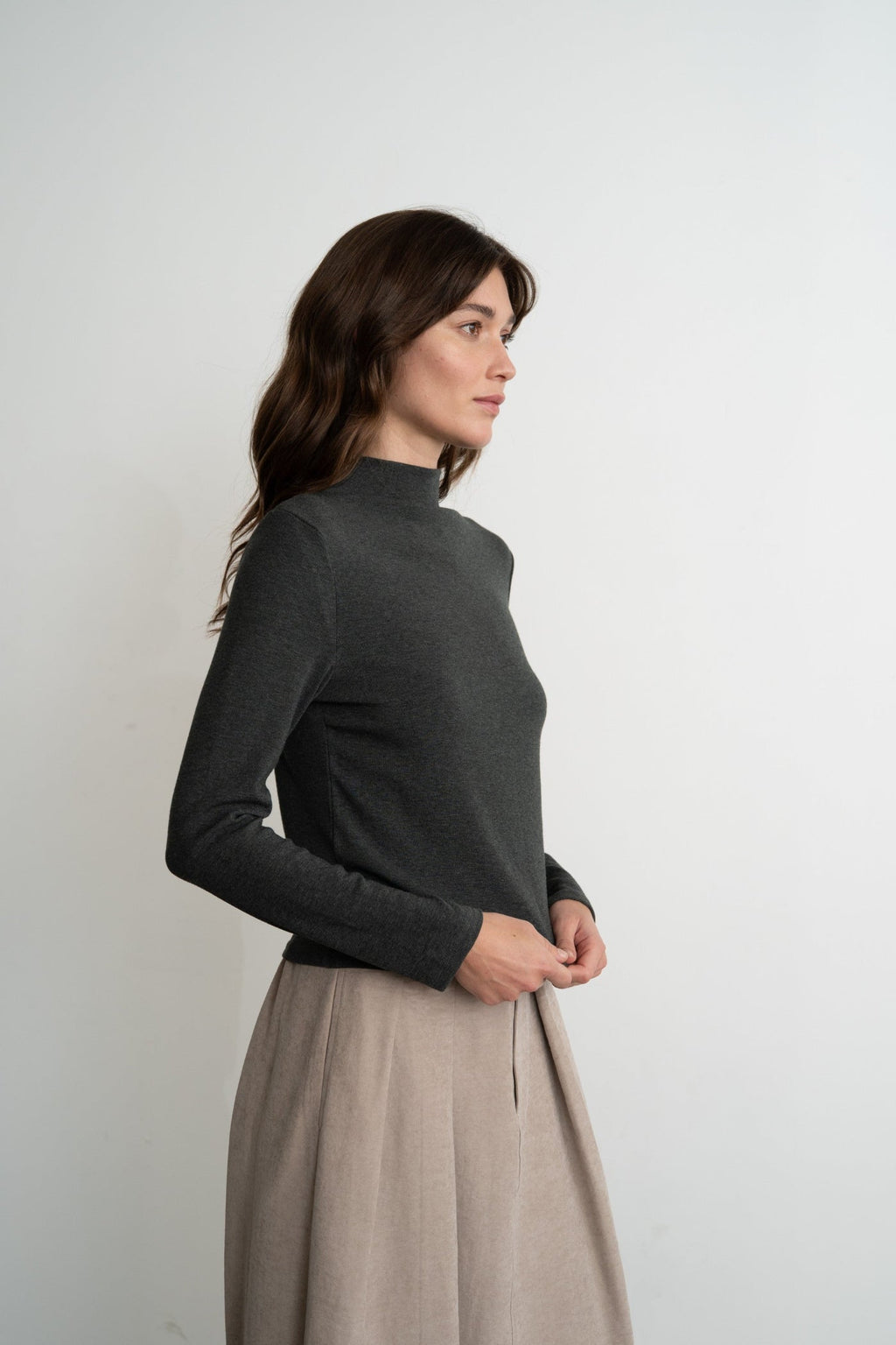 ALLIE MOCK NECK TOP