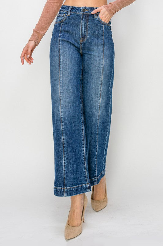 Morgan High Rise Ankle Wide Jeans
