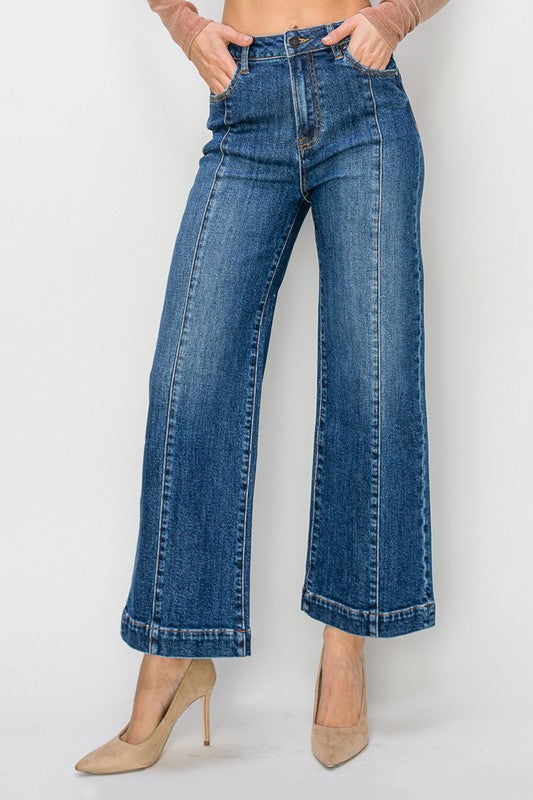 Morgan High Rise Ankle Wide Jeans
