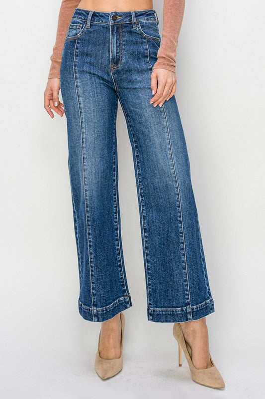 Morgan High Rise Ankle Wide Jeans