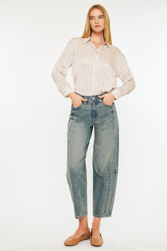 OPHELIAH HIGH RISE SLIM BARREL FIT JEANS