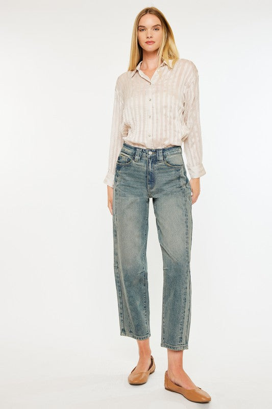OPHELIAH HIGH RISE SLIM BARREL FIT JEANS
