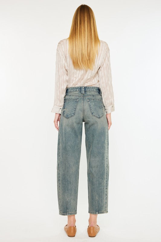 OPHELIAH HIGH RISE SLIM BARREL FIT JEANS