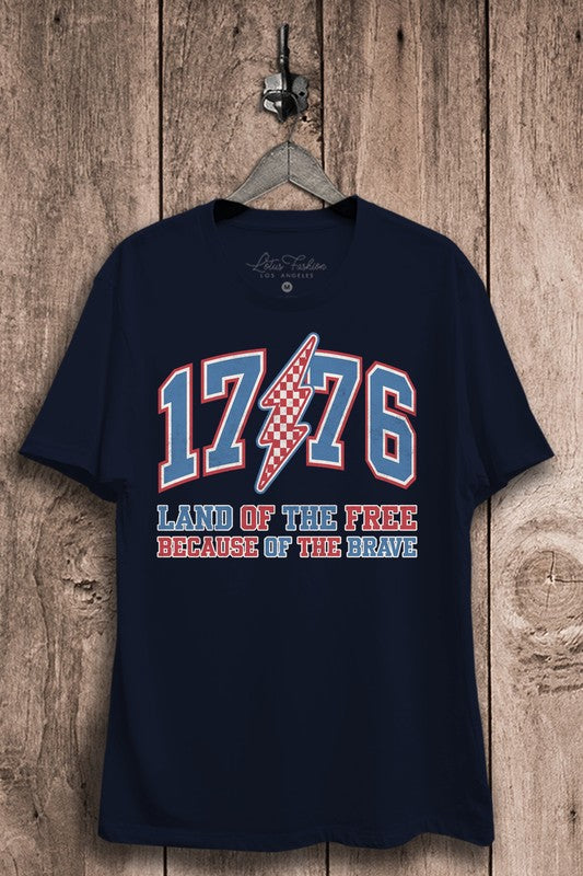 1776 Land Of The Free Top S-XL