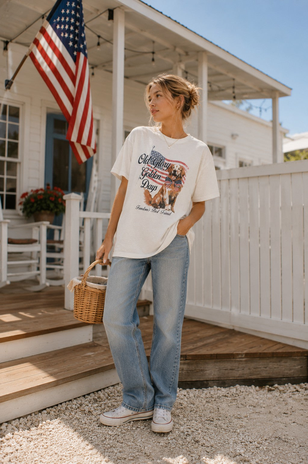 Old Glory Retriever Top