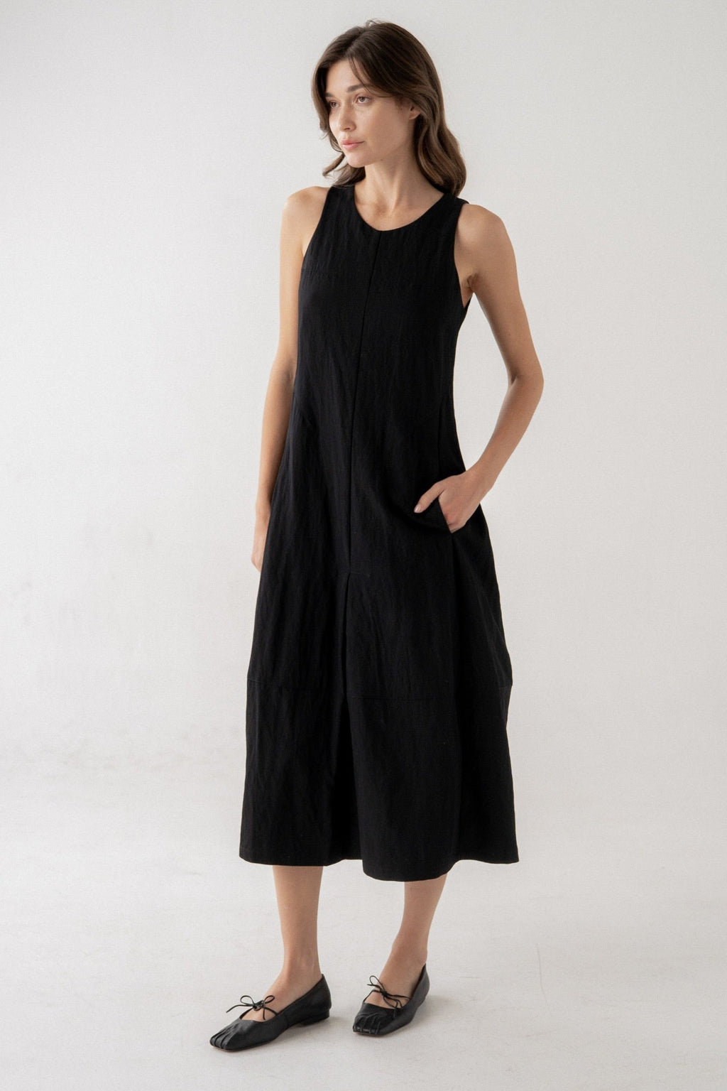 MILEY BLACK MIDI DRESS