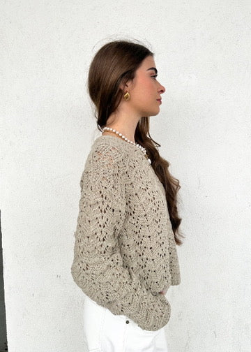 ELLE KNIT CHEVRON SWEATER