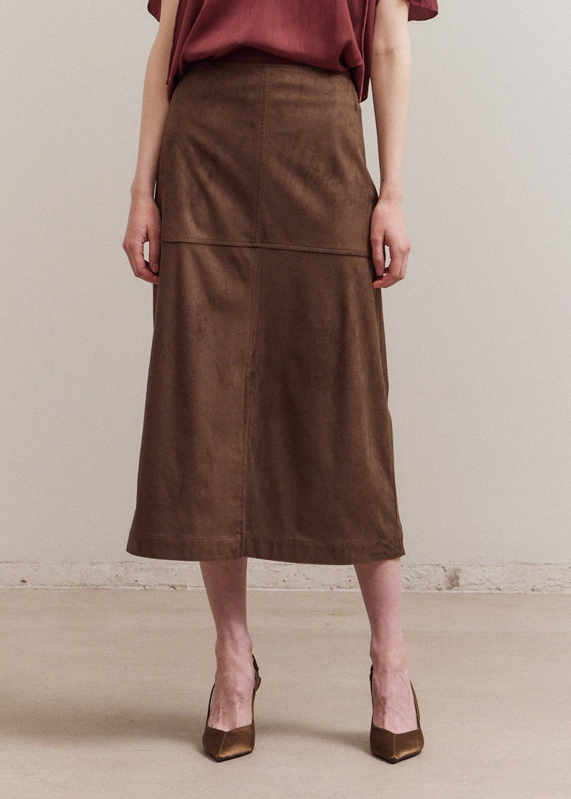 VIRGINIA SUEDE PENCIL SKIRT