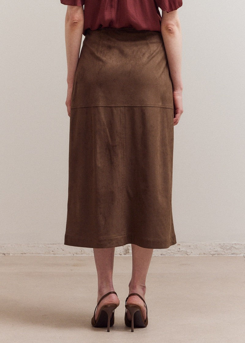 VIRGINIA SUEDE PENCIL SKIRT