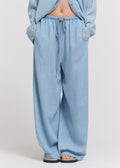 JILLIAN CHAMBRAY STRAIGHT PANT