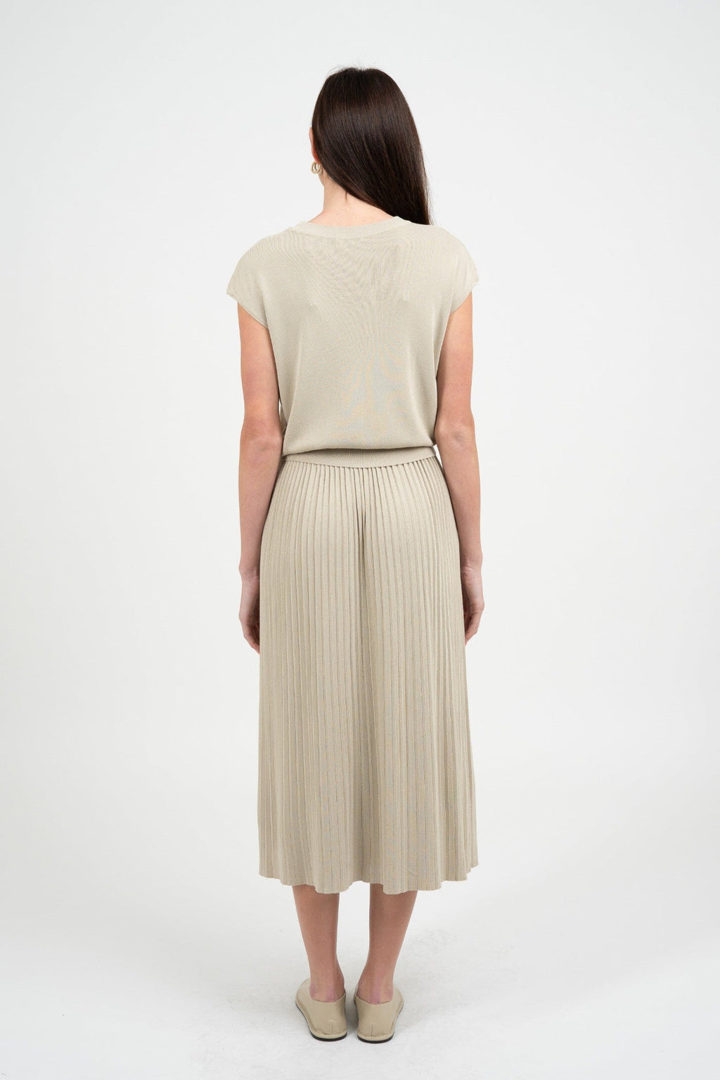 TAYLOR PLEATED MIDI SKIRT