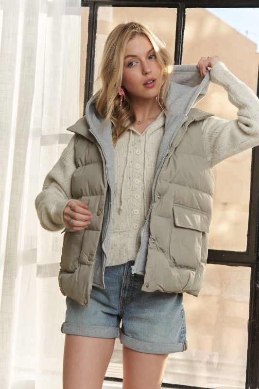 TAYLOR SNAP BUTTON HOODIE JACKET