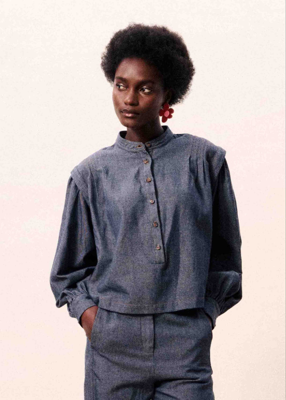 ONDINA NAVY BLUE SHIRT