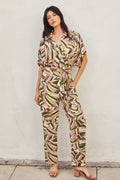 KAI SURPLICE PULL-ON JUMPSUIT