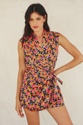VALERIE SHAWL LAPEL ROMPER