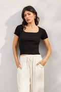 CECE SQUARE NECK TOP