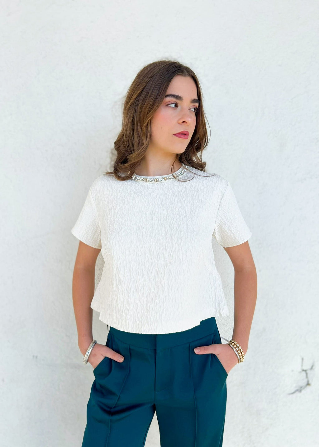 PATRICIA TEXTURED TOP