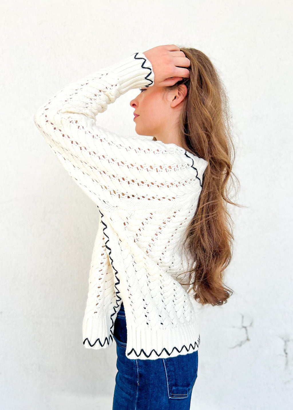 LUCY CABLE KNIT SWEATER