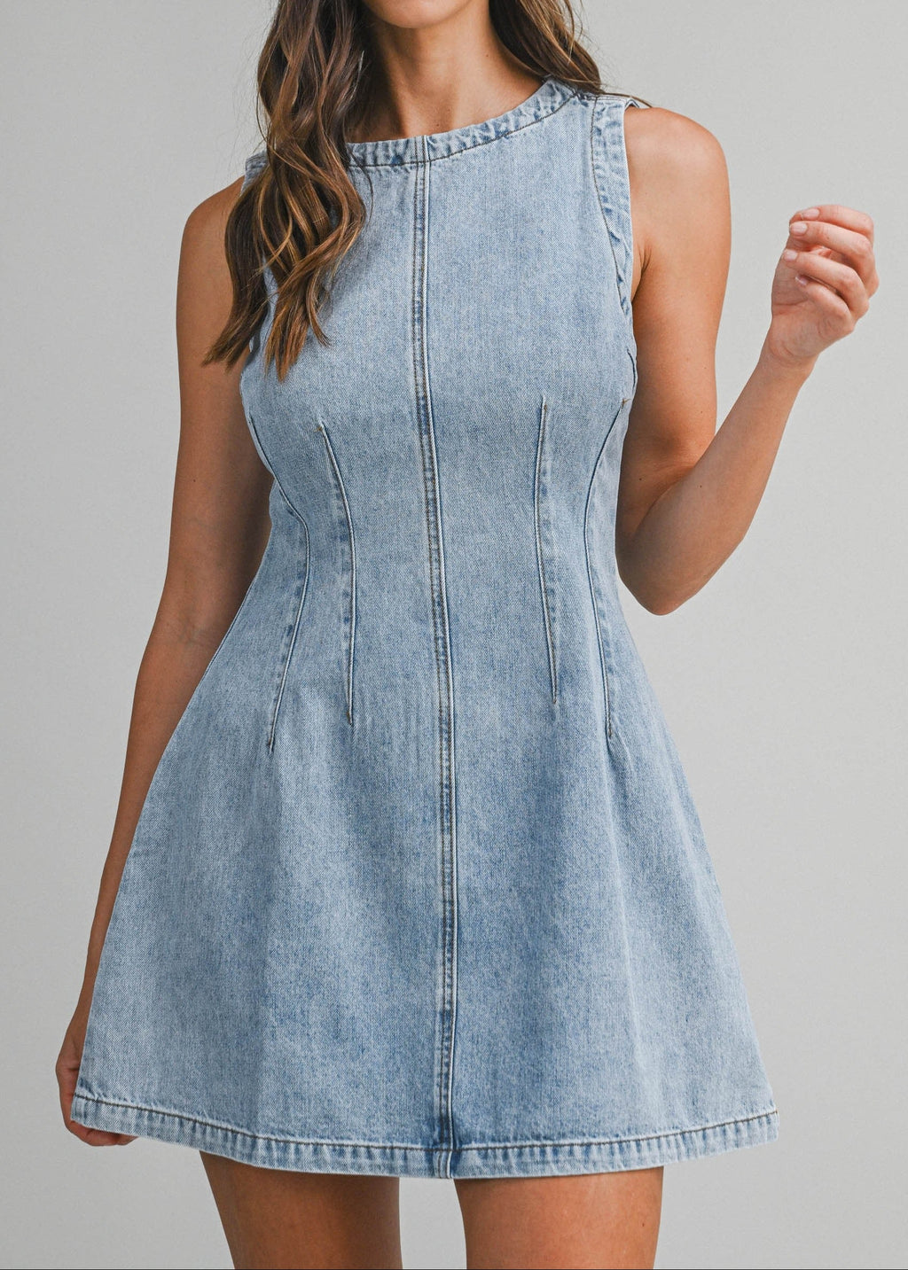 AUDREY DENIM MINI DRESS
