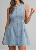 AUDREY DENIM MINI DRESS
