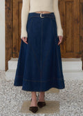 MADELYN DENIM MIDI SKIRT