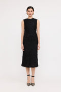 CLEO TEXTURED MIDI DRESS