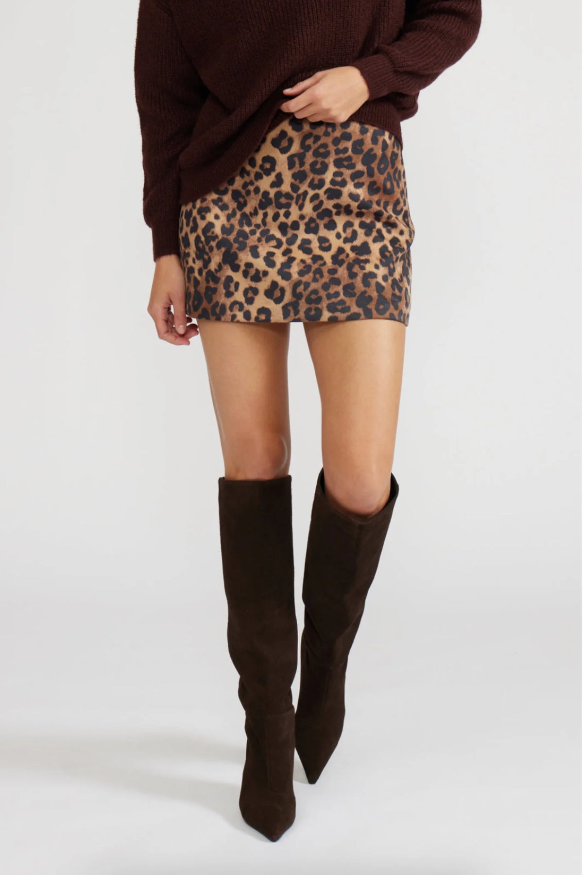 SICILY LEOPARD MINI SKIRT