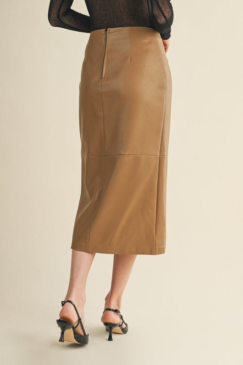 ABIGAIL WRAP MIDI SKIRT