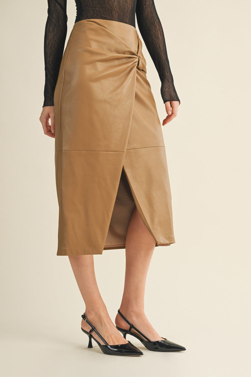 ABIGAIL WRAP MIDI SKIRT
