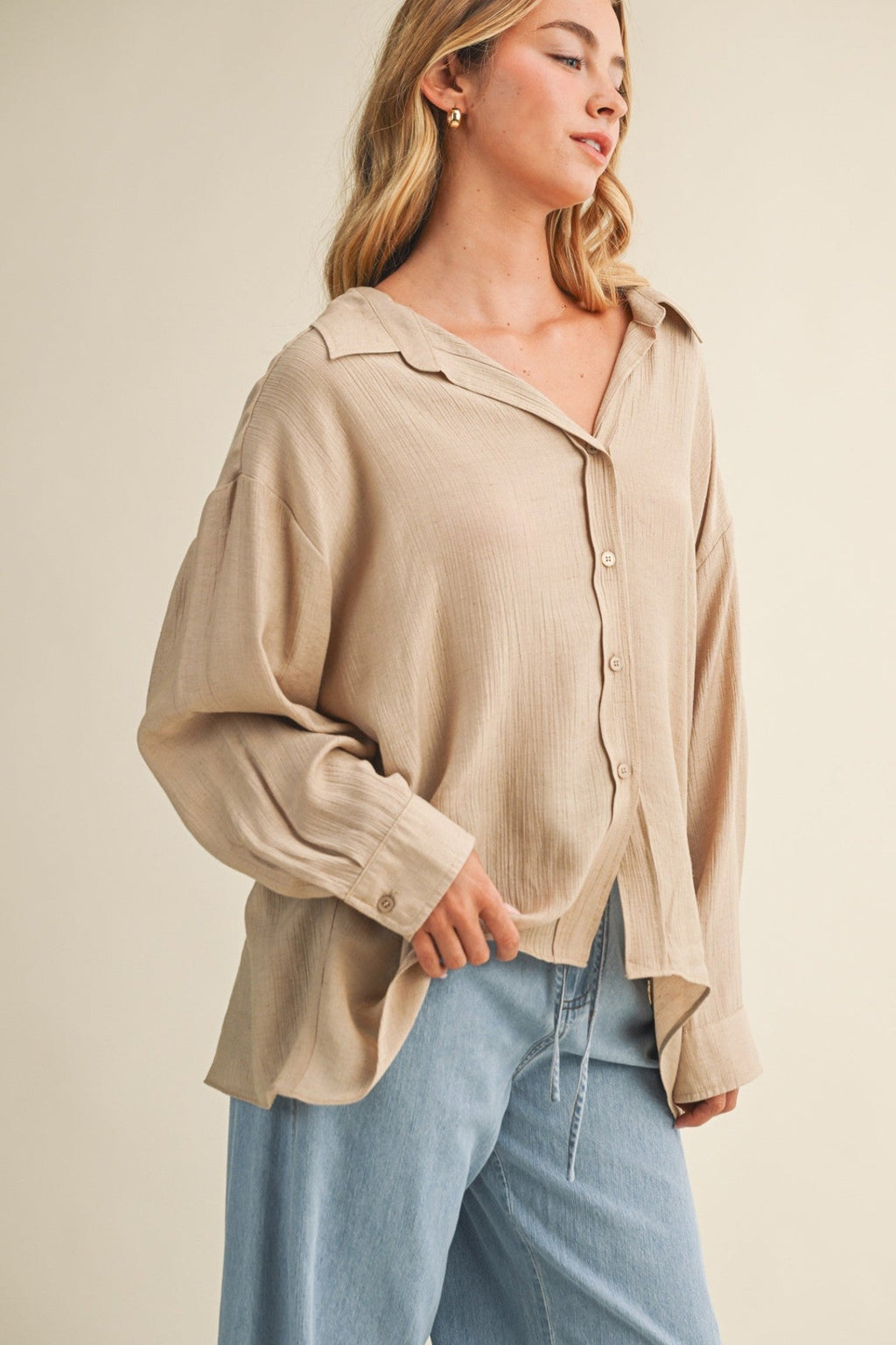 BROOKE BUTTON DOWN TOP