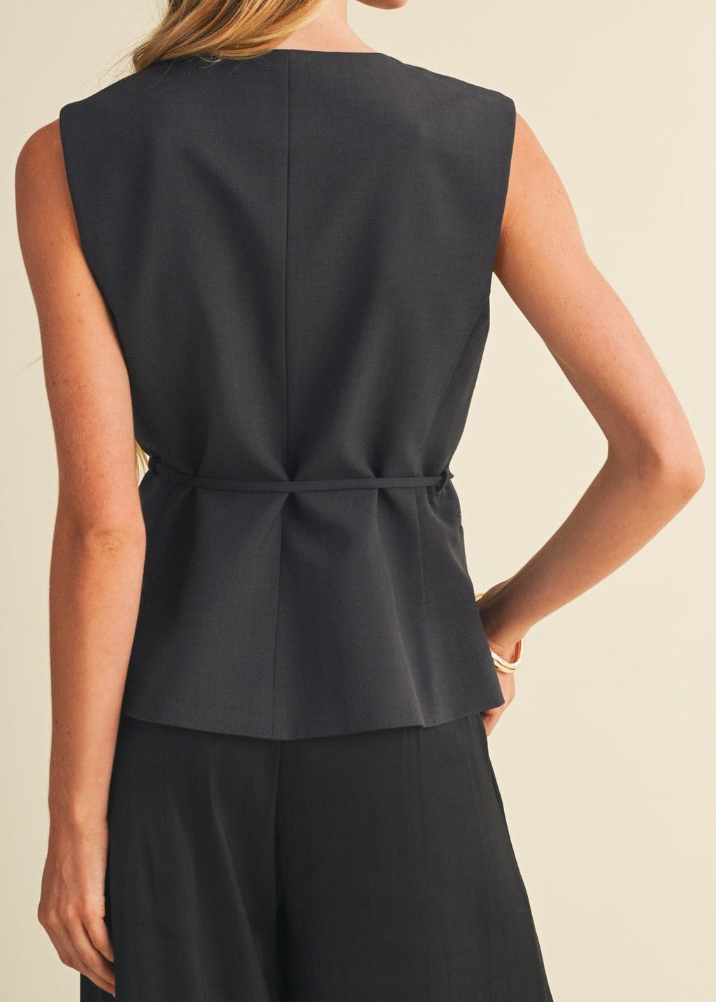 HALEY PEPLUM VEST TOP