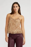 CAMILA CHEETAH RUFFLE TANK