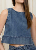 MILEY DENIM CROP TOP