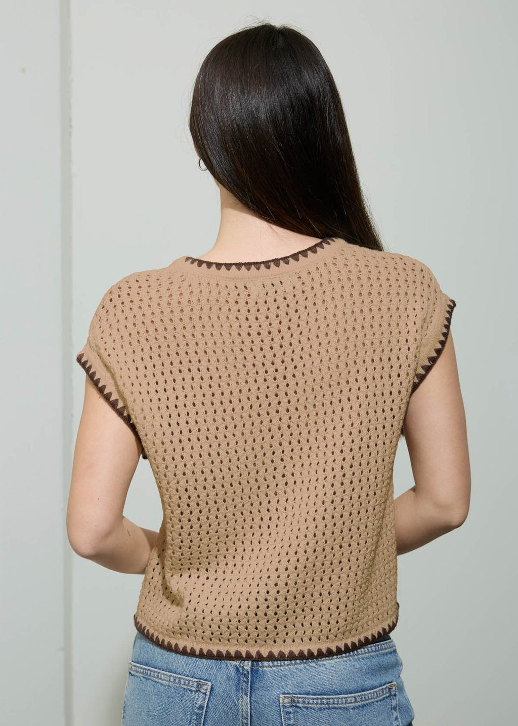 LOLA SHEER CROCHET TOP