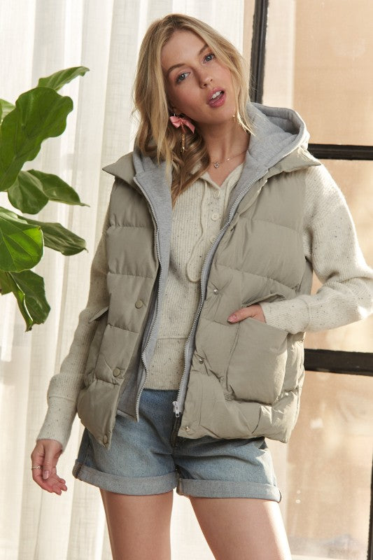 TAYLOR SNAP BUTTON HOODIE JACKET